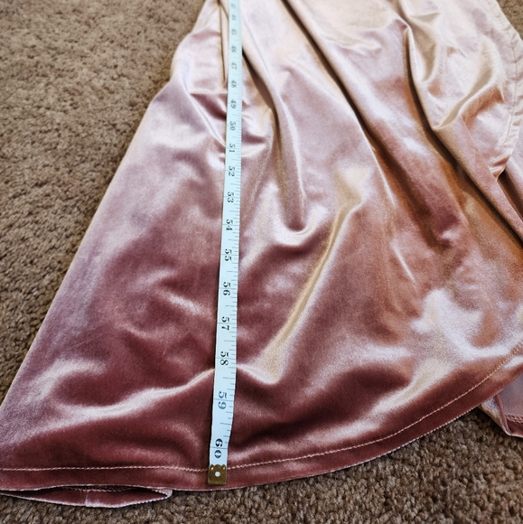 After Six Flutter Sleeve Velvet Wrap Maxi Dress With Pockets In Tawny Ro… - Picture 11 of 11